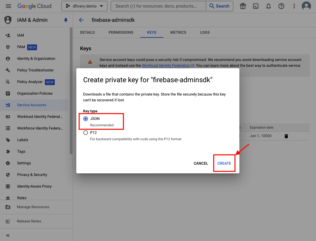 create a key