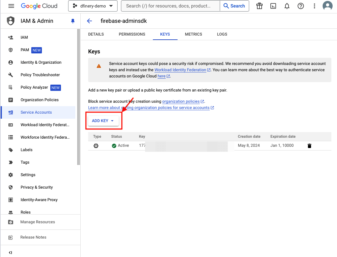 click a add key